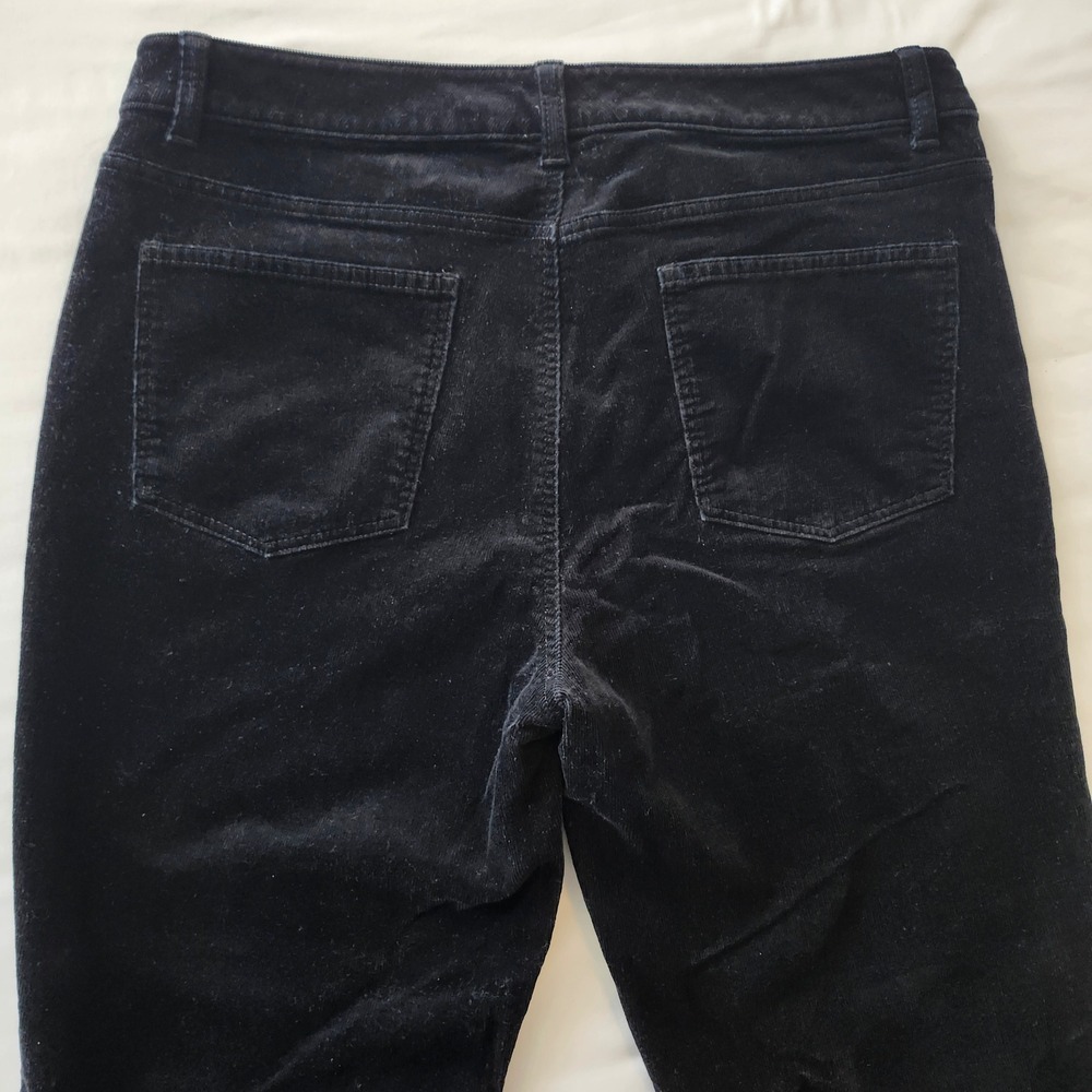Talbots Simply Flattering Collection Black Straight Leg Corduroy Pants Womens 12 - Picture 5 of 6
